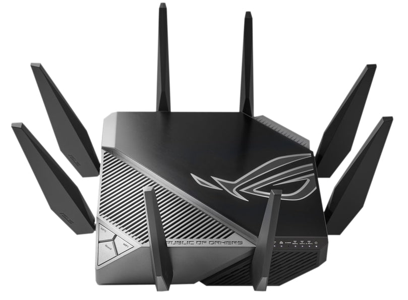 ROG Rapture GT-AXE11000 gaming router Tri-band WiFi 6E, new 6GHz band, 2.5G WAN/LAN port, PS5 compatible, AiMesh support