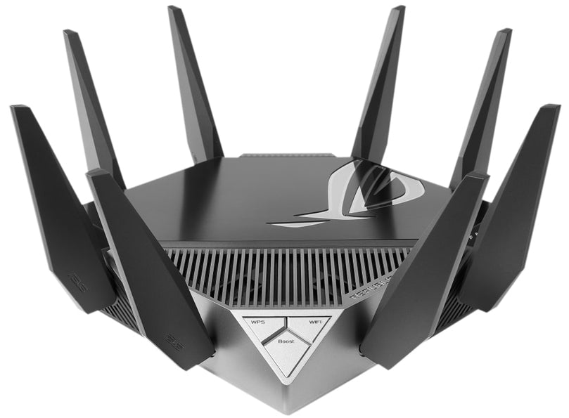 ROG Rapture GT-AXE11000 gaming router Tri-band WiFi 6E, new 6GHz band, 2.5G WAN/LAN port, PS5 compatible, AiMesh support